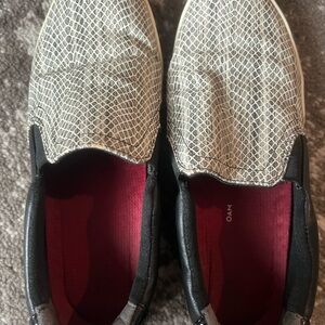 DR SCHOLLS - Stylish Black Gray croc style Slip-On women’s Shoes